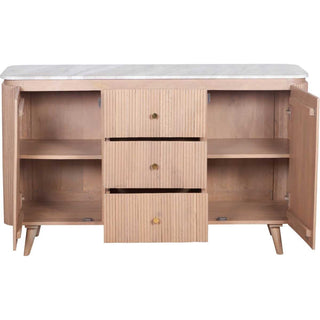 Ashford Sideboard, Natural Marble & Mango Wood