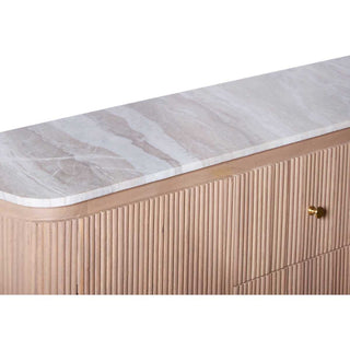 Ashford Sideboard, Natural Marble & Mango Wood
