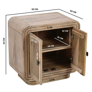 Handcrafted Mango Wood Narrow Sideboard