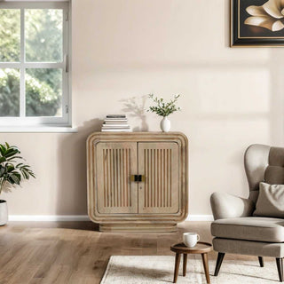 Handcrafted Mango Wood Narrow Sideboard