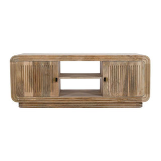 Carved Mango Wood 2 Doors TV Cabinet