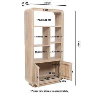 Carved Mango Wood Bookcase