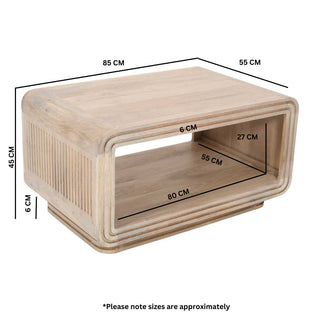 Carved Mango Wood Coffee Table