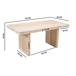 Carved Mango Wood Dining Table