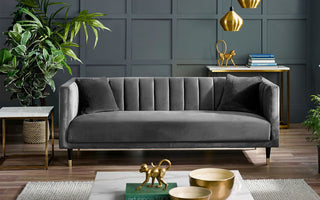 Salma Grey 3 Seater Sofa