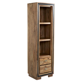 Solid Sheesham Wood Narrow Bookcase