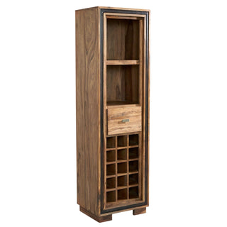 Wine Rack & Bookcase - Solid Sheesham Wood