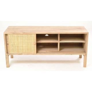 Mindi Wood Rattan TV Stand