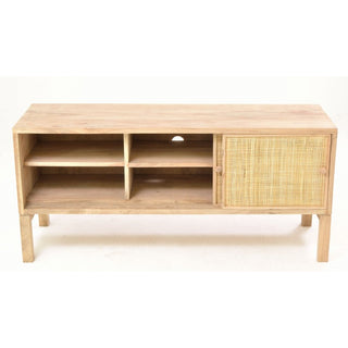 Mindi Wood Rattan TV Stand