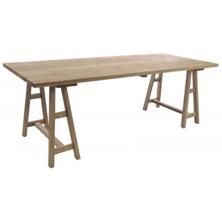 Trestle Dining Table, Mahogany Wood